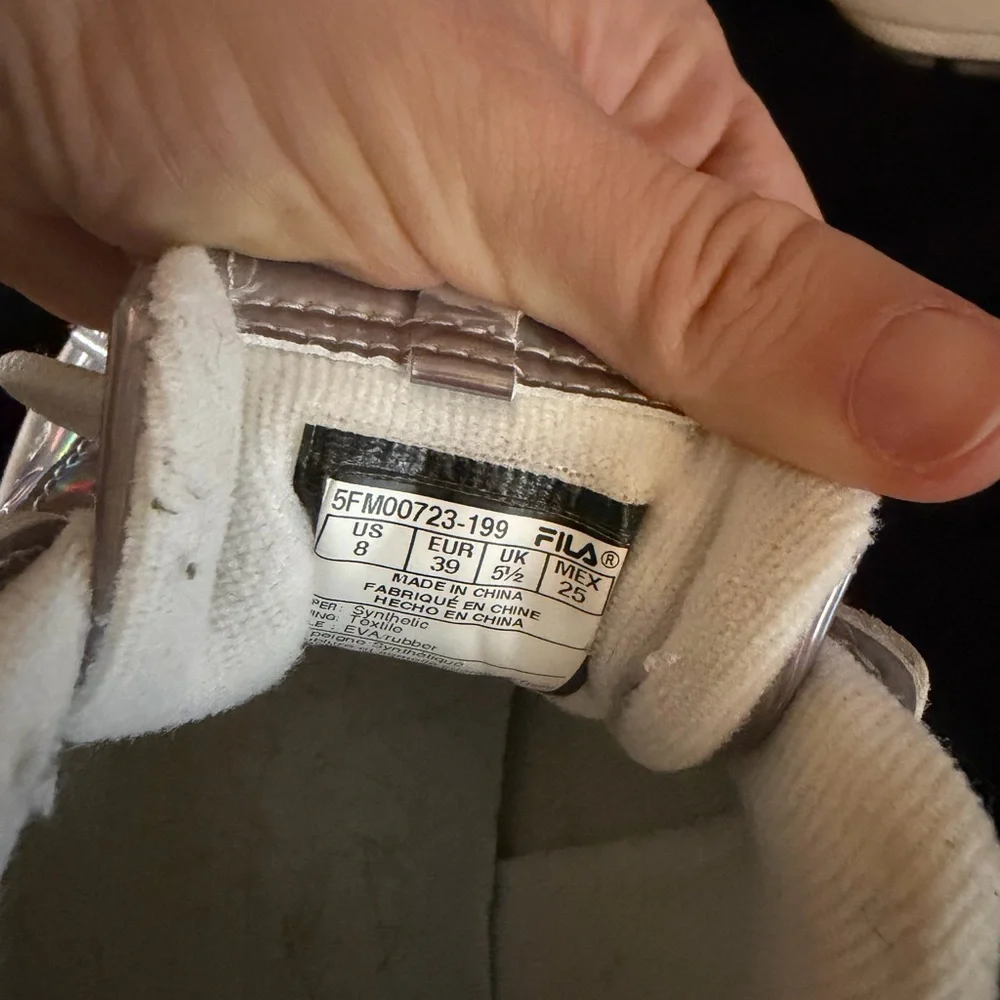 Fila Women's Holographic Sneakers - Silver and White - Picture 8 of 10